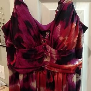 Bisou Bisou NEW summer dress.Purples/orange/tan